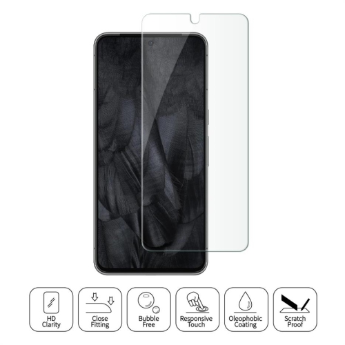 Uolo [Shield] Tempered Glass [9H ASAHI] Screen Protector for Google Pixel 8 Pro | Case Friendly & Easy Installation