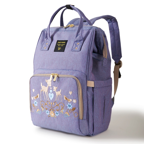 SUNVENO  Embroidered Diaper Backpack