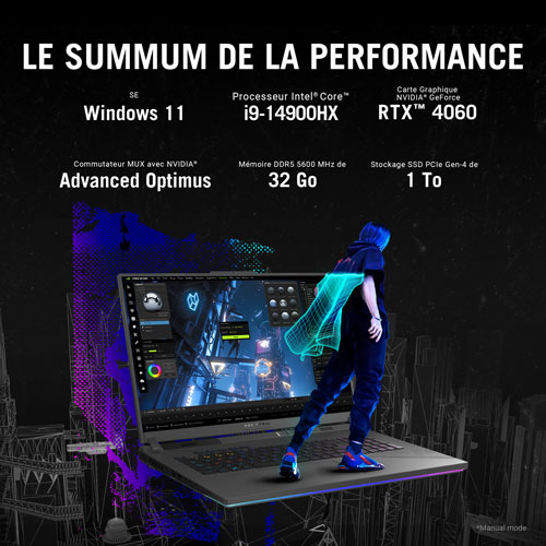ASUS ROG Strix G18 (2024) 18" WQXGA 240Hz Gaming Laptop (Intel Core i9-14900HX/1TB SSD/32GB RAM/RTX 4060)