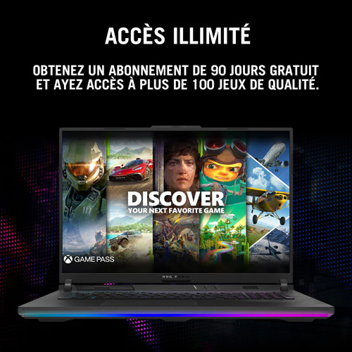 Portable de jeu Mini-DEL WQXGA 240 Hz de 18 po ROG Strix SCAR d'ASUS (Core i9-14900HX d'Intel/SSD 1 To/RAM 32 Go/RTX 4080)