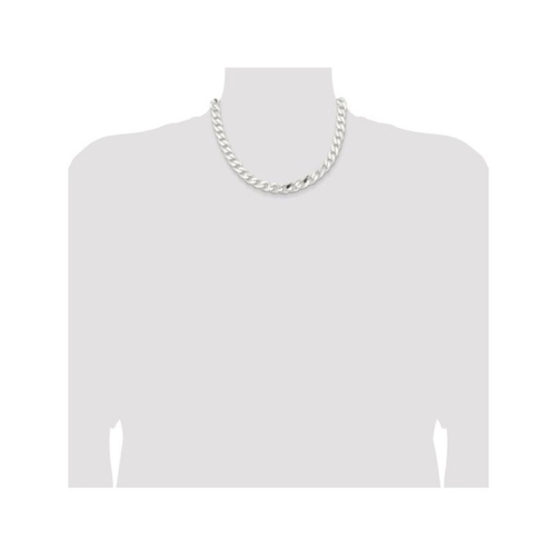 Collier à chaîne gourmette en argent sterling de 18 po