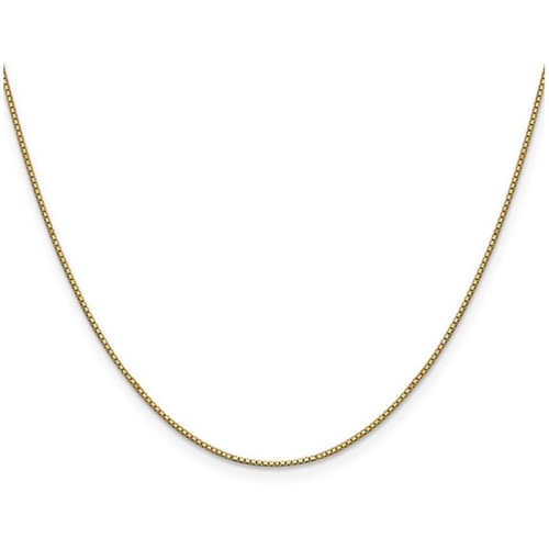 14K Yellow Gold Box Chain Necklace 20 Inches