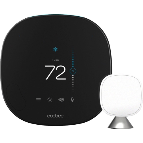 Boîte ouverte - thermostat intelligent d'ecobee avec commande vocale - Noir