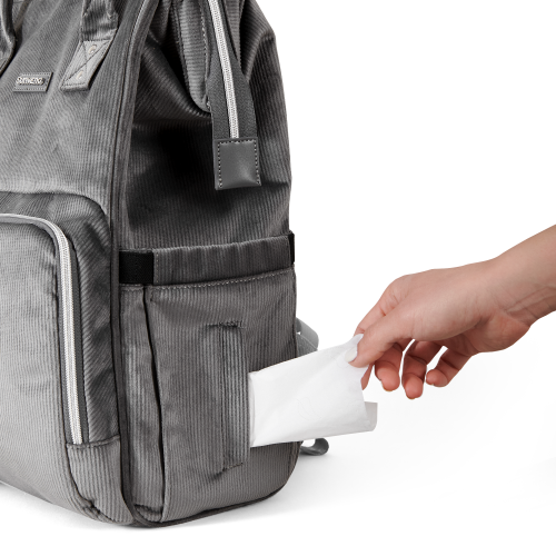 Sac à couches en velours côtelé Sunveno