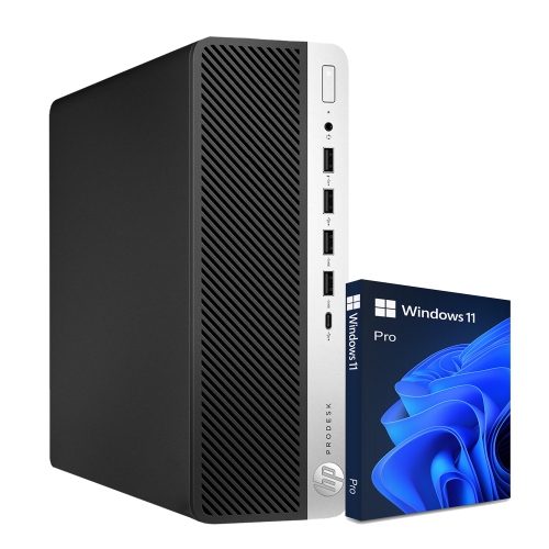 Refurbished - Desktop PC HP ProDesk 600 G5 SFF High-Performance Computer System - Windows 11 Pro - Intel Hexa-Core i5 9th Gen CPU - 16GB DDR4 RAM -