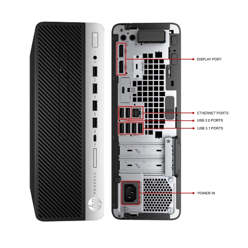 Remis à neuf - ordinateur de bureau ProDesk 600 G5 SFF de HP Intel hexacoeur i5 9th génération jusqu'à 16 Go DDR4 4,40 GHz RAM NVMe SSD