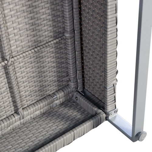 Ensemble de patio modulaire 2pcs DE Costway avec divan, siège rembourré, gris jardin