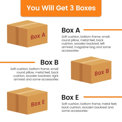 Costway Modern Modular 3-Seat Sofa Couch w/ Side Storage Pocket & Metal Leg Ash Grey