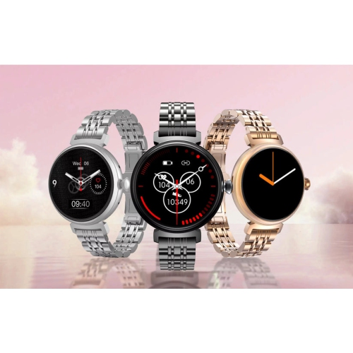 ISPEKTRUM Smartini Mini Smart Watch, 1" HD Screen Bluetooth Calls & Text, Multiple Sports Mode Fitness Tracker Heart Rate & BP Monitor Works with