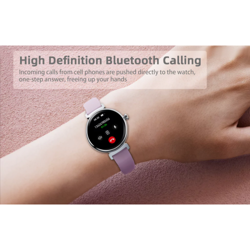 ISPEKTRUM Smartini Mini Smart Watch, 1" HD Screen Bluetooth Calls & Text, Multiple Sports Mode Fitness Tracker Heart Rate & BP Monitor Works with