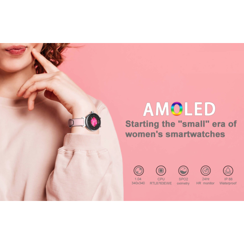 ISPEKTRUM Smartini Mini Smart Watch, 1" HD Screen Bluetooth Calls & Text, Multiple Sports Mode Fitness Tracker Heart Rate & BP Monitor Works with