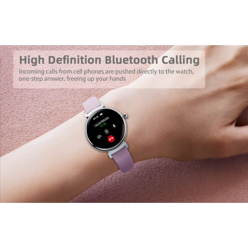 ISPEKTRUM Smartini Mini Smart Watch, 1" HD Screen Bluetooth Calls & Text, Multiple Sports Mode Fitness Tracker Heart Rate & BP Monitor Works with