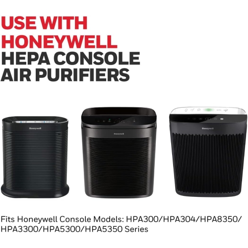 Honeywell HEPA Air Purifier Filter Kit Includes 3 HEPA R Replacement Filters and 4 A Carbon Pre-Cut Pre-Filters Airborne Allergen Air Filter Targets