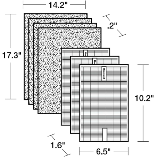 Honeywell HEPA Air Purifier Filter Kit Includes 3 HEPA R Replacement Filters and 4 A Carbon Pre-Cut Pre-Filters Airborne Allergen Air Filter Targets
