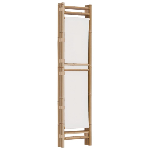 vidaXL Folding 3-Panel Room Divider 120 cm Bamboo and Canvas