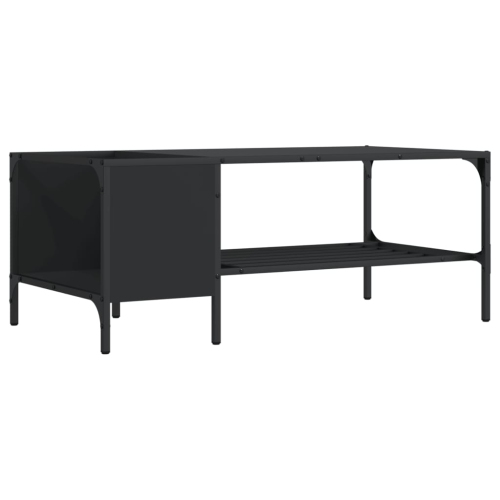 vidaXL Coffee Table with Rack Black 100x51x40 cm Engineered Wood