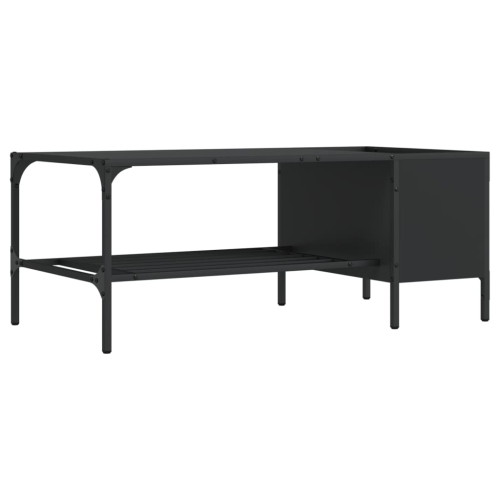 vidaXL Coffee Table with Rack Black 100x51x40 cm Engineered Wood
