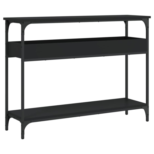 VIDAXL  Console Table With Shelf 100X29X75Cm Engineered Wood In Black