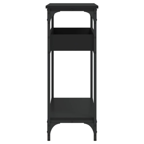 vidaXL Console Table with Shelf Black 100x29x75cm Engineered Wood