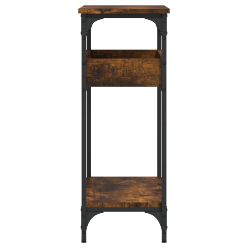 vidaXL Console Table with Shelf Smoked Oak 75x29x75cm Engineered Wood