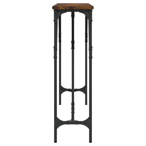 vidaXL Console Table Smoked Oak 140x23x75 cm Engineered Wood