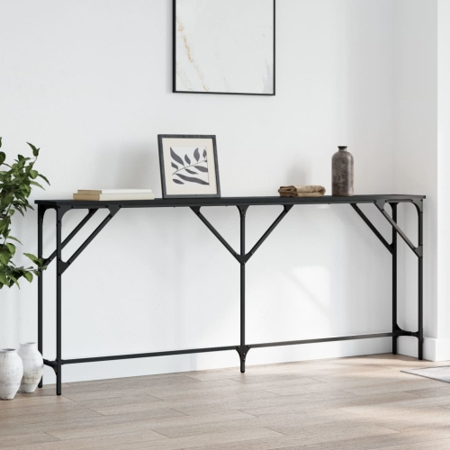 VIDAXL  Console Table Black 180X23X75 Cm Engineered Wood