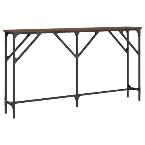 vidaXL Console Table Brown Oak 140x23x75 cm Engineered Wood