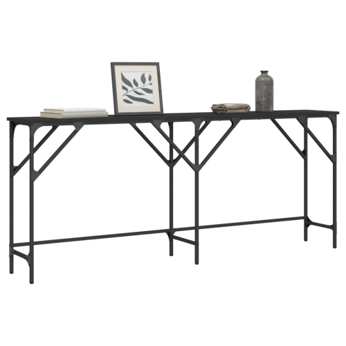 vidaXL Console Table Black 180x29x75 cm Engineered Wood