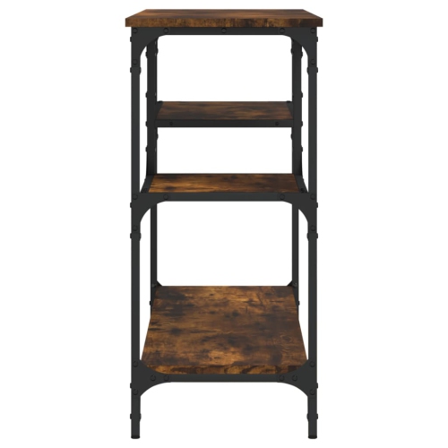 Table console avec tablettes en chêne fumé de 100 x 35 x 75&nbsp;cm