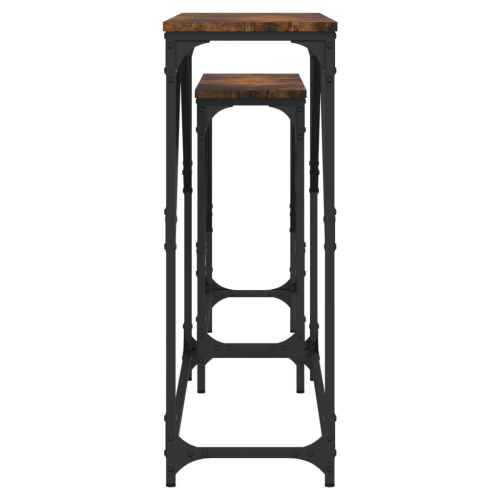 vidaXL Nesting Console Tables 2 pcs Smoked Oak Engineered Wood