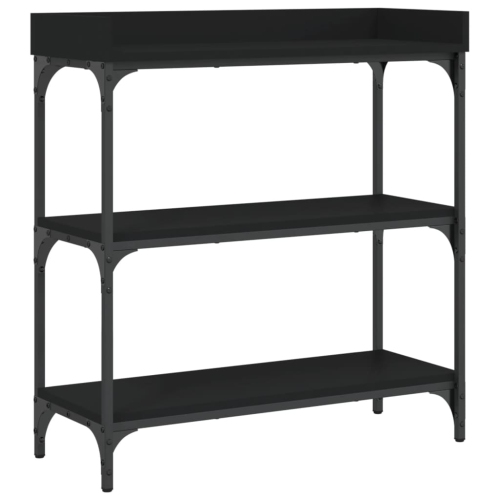 VIDAXL  Console Table With Shelves 75X30X80 Cm In Black