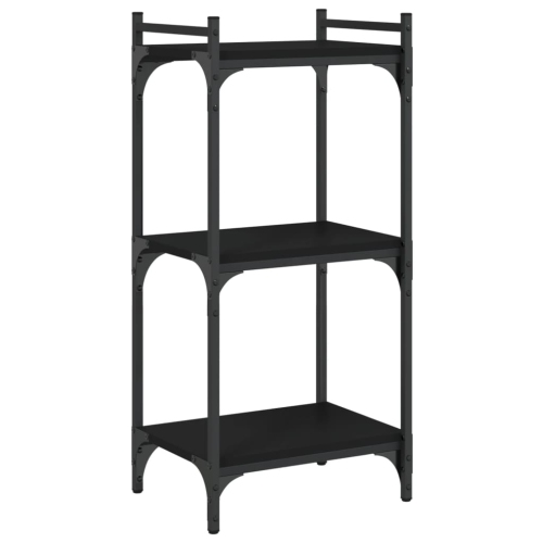 VIDAXL  Bookcase 3-Tier 40X30X86 Cm Engineered Wood In Black