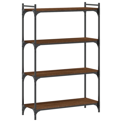 VIDAXL  Bookcase 4-Tier Brown Oak 80X30X120 Cm Engineered Wood