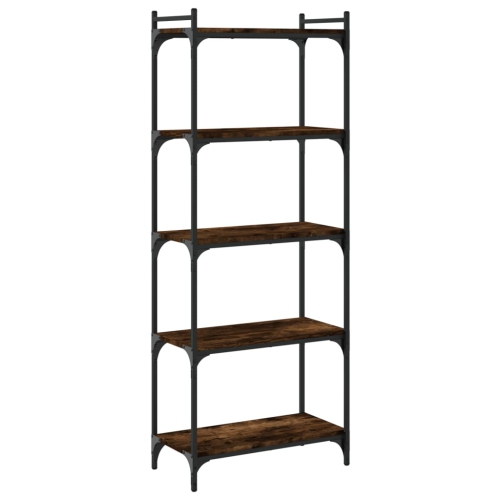 VIDAXL  Bookcase 5-Tier Smoked Oak 60X30X154 Cm Engineered Wood