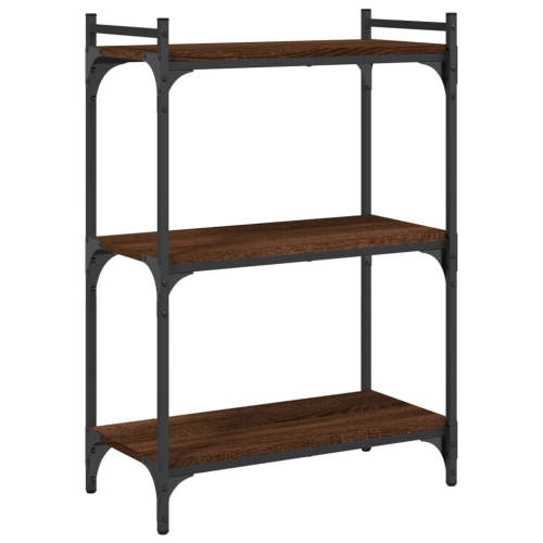 VIDAXL  Bookcase 3-Tier Oak 60X30X86 Cm Engineered Wood In Brown