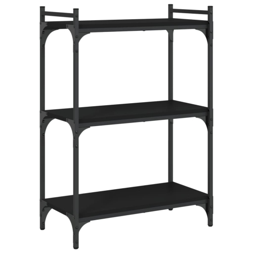 VIDAXL  Bookcase 3-Tier 60X30X86 Cm Engineered Wood In Black