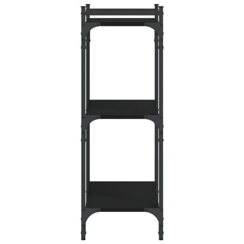 vidaXL Bookcase 3-Tier Black 60x30x86 cm Engineered Wood