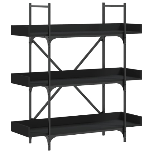 VIDAXL  Bookcase 3-Tier 100X33X108.5 Cm Engineered Wood In Black