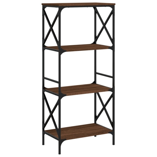 VIDAXL  Bookcase 4-Tier Brown Oak 59X35X132 Cm Engineered Wood