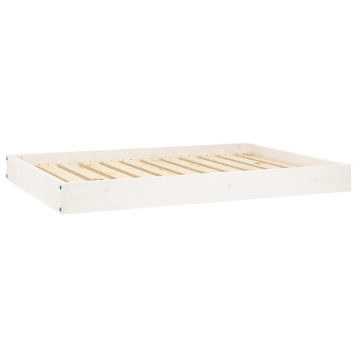 Lit pour chiens vidaXL blanc 101.5x74x9&nbsp;cm Pin massif
