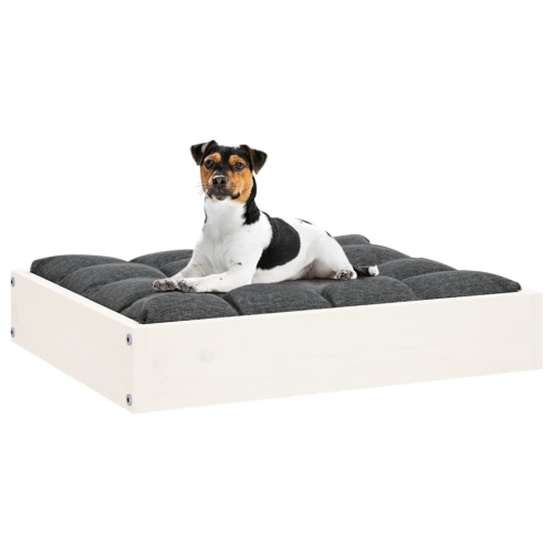 Lit pour chiens vidaXL blanc 51.5x44x9&nbsp;cm Pin massif