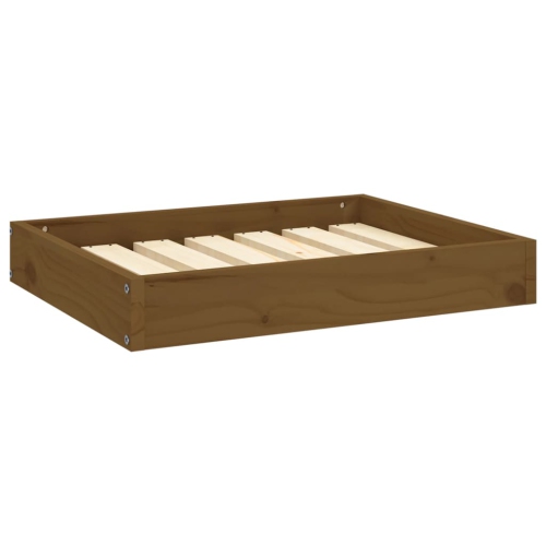 vidaXL Dog Bed Honey Brown 61.5x49x9 cm Solid Wood Pine
