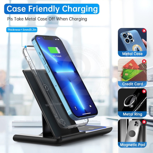 Supershield 3-in-1 15W Magnetic Wireless Charger Charging Stand