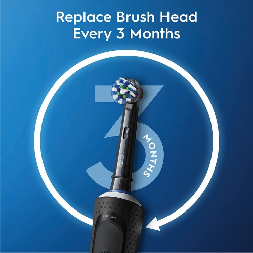 Brosse à dents électrique et têtes de brosse Oral B Pro 500 +, rechargeable, noir