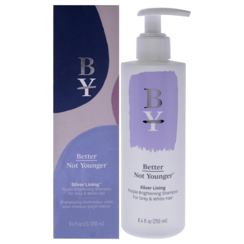 BETTER NOT YOUNGER  Lining Purple Brightening Shampoo By for Unisex - 8.4 OZ Shampoo In Silver
