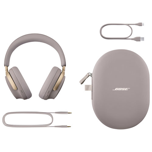 Casque d'écoute Bluetooth à suppression du bruit QuietComfort Ultra de Bose - Grès