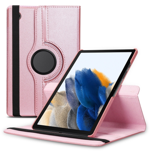 [CS] Rotating PU Leather Tablet Case Smart Cover for Samsung Tablet Tab A11+ Plus / A9+ Plus 11" SM-X210 / SM-X230, Rose Gold