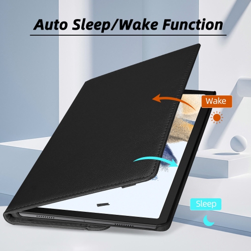 [CS] 360 Rotating PU Leather Tablet Case Smart Cover for Samsung Tablet Tab A11 / A9 8.7", SM-X110 SM-X113, Rose Gold