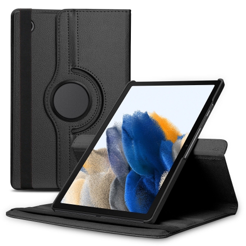 [CS] 360 Rotating PU Leather Tablet Case Smart Cover for Samsung Tablet Tab A11 / A9 8.7", SM-X110 SM-X113, Black