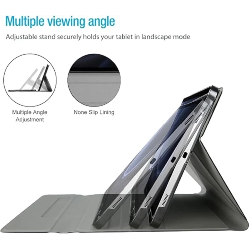 Enhance Productivity: Galaxy Tab S9 FE Plus 12.4" 2023 Keyboard Case - Detachable Wireless Keyboard, Protective Cover in Sleek Black